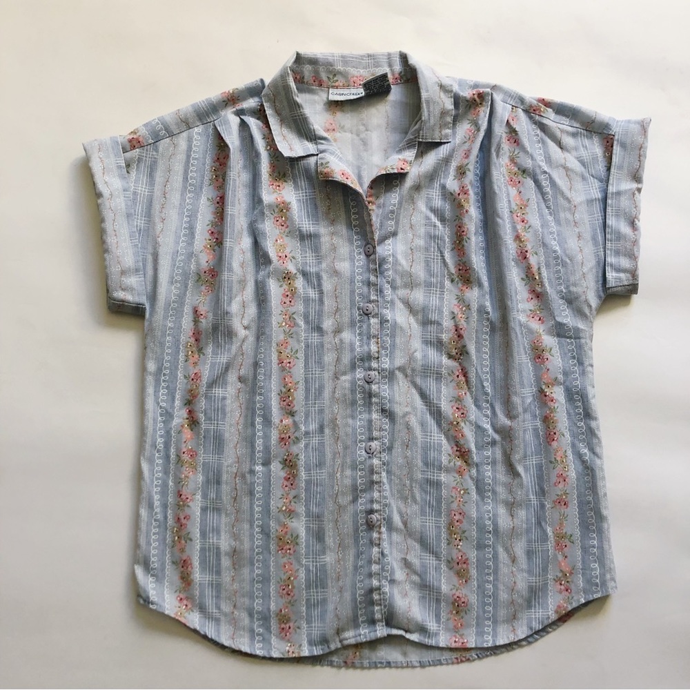 80’s Vintage Graphic Collared Button-Up Shirt